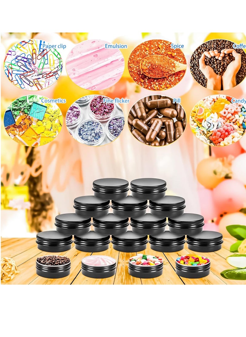 MotBach - MotBach 16Pack 2oz Tin Jars, 60ml Metal Tin cans, 2Ounce Aluminum tin can jar Containers with Screw Lid for Lotion Bars, Balms, Spices, Salve, Beard Balm, Toiletries, Creams, Samples, Makeup Cosmetic - Image 1