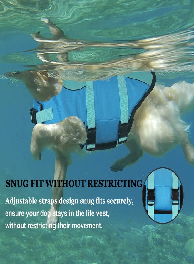 Dogcheer Dog Life Jacket, Cute Shark Dog Life Vest for Swimming Boating with Superior Buoyancy and Rescue Handle, Adjustable Puppy Floating Swim Vest for Small Medium Large Dogs(Pool Blue,XS) - Image 3