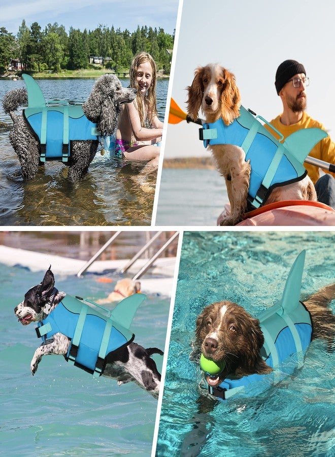 Dogcheer Dog Life Jacket, Cute Shark Dog Life Vest for Swimming Boating with Superior Buoyancy and Rescue Handle, Adjustable Puppy Floating Swim Vest for Small Medium Large Dogs(Pool Blue,XS) - Image 5