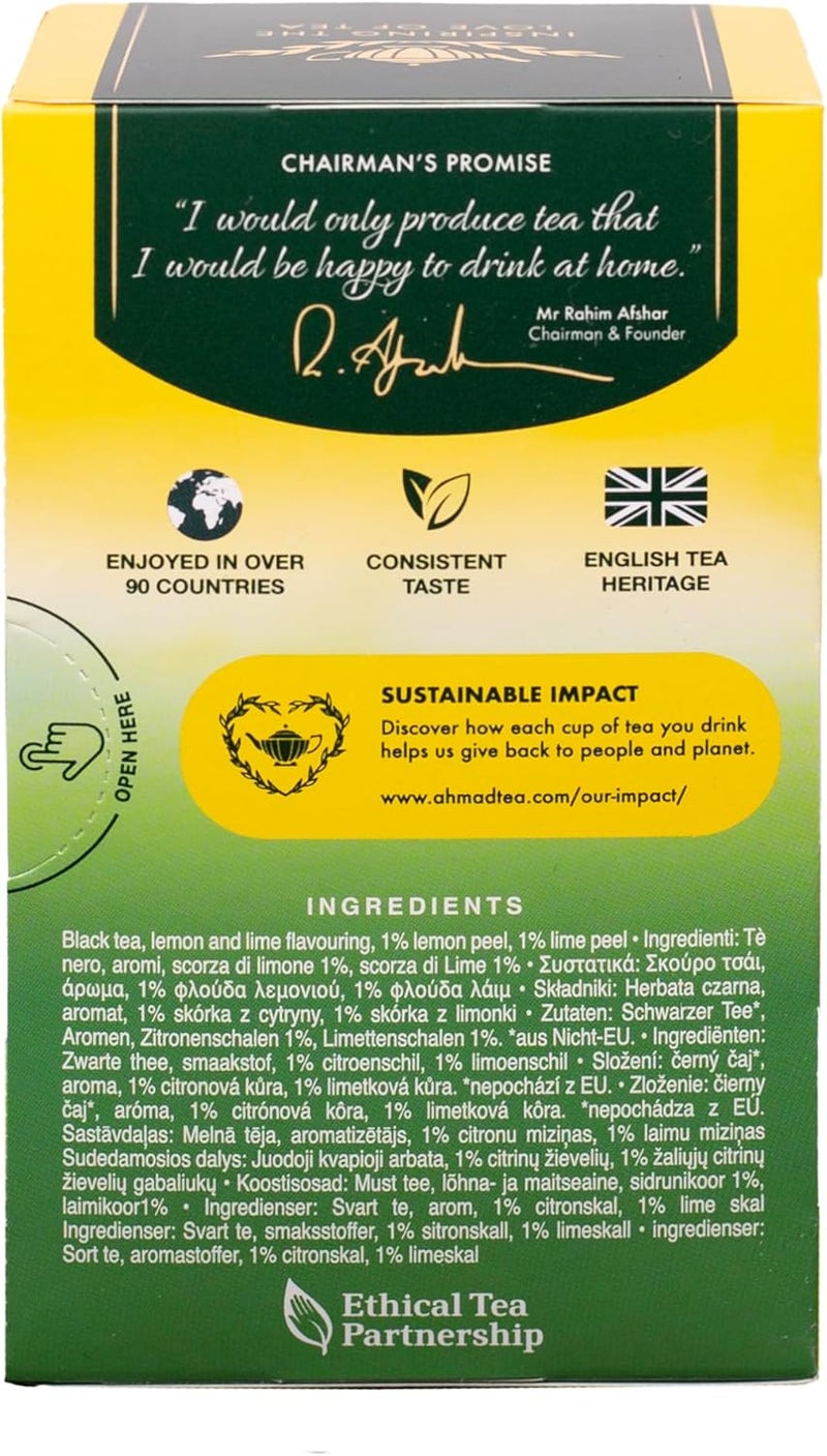 Ahmad Tea شاي أحمد بنكهة الليمون واللايم الأسود - Image 4