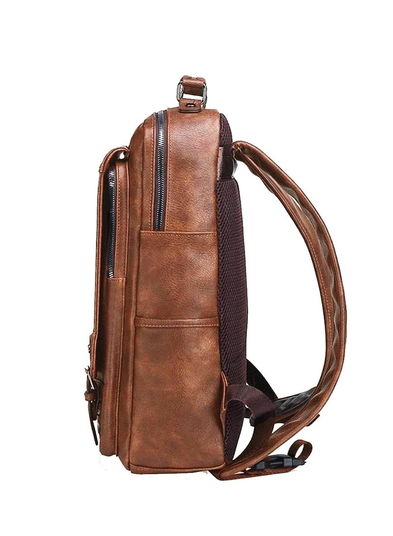 ALCOACH Men's Coach Bag Shoulder Bags Men's Handbags Vintage Large Capacity Leather Bag Men's Leather Backpacks Tote Bag Wallet Leather Backpack  - Image 5