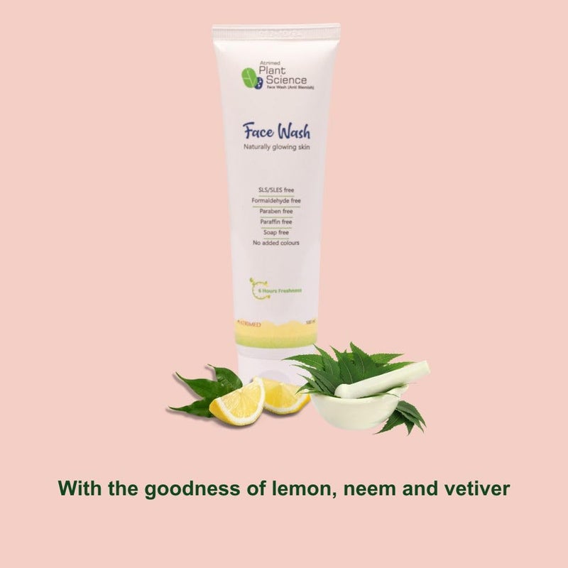 Atrimed Plant Science Anti Blemish Face Wash 100 ml 100 Natural Ingredients Ideal to Obtain Naturally Glowing Skin Curated by Plant Scientists for Nourished and Hydrated Skin - Image 4