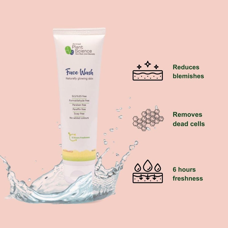 Atrimed Plant Science Anti Blemish Face Wash 100 ml 100 Natural Ingredients Ideal to Obtain Naturally Glowing Skin Curated by Plant Scientists for Nourished and Hydrated Skin - Image 5