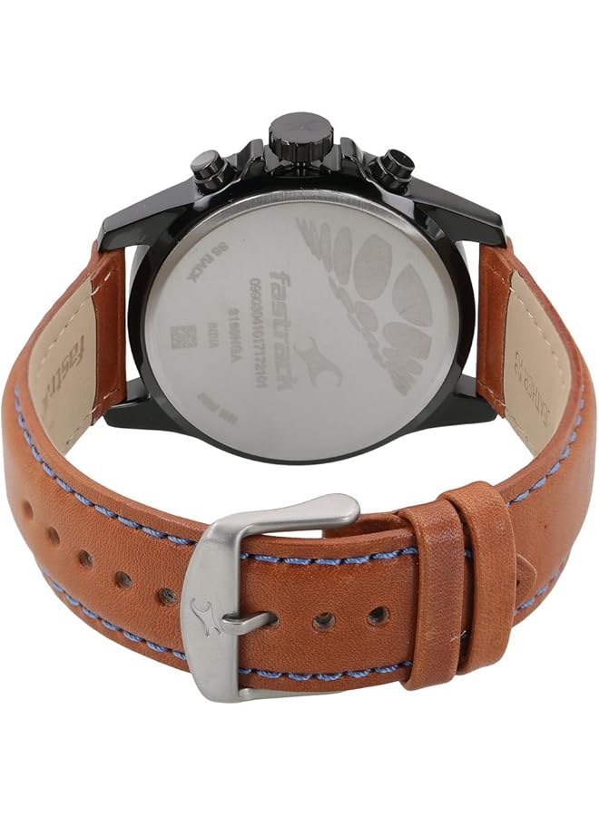 فاستراك ساعة لوب هولز متعددة الوظائف بمينا أسود للرجال - Image 4