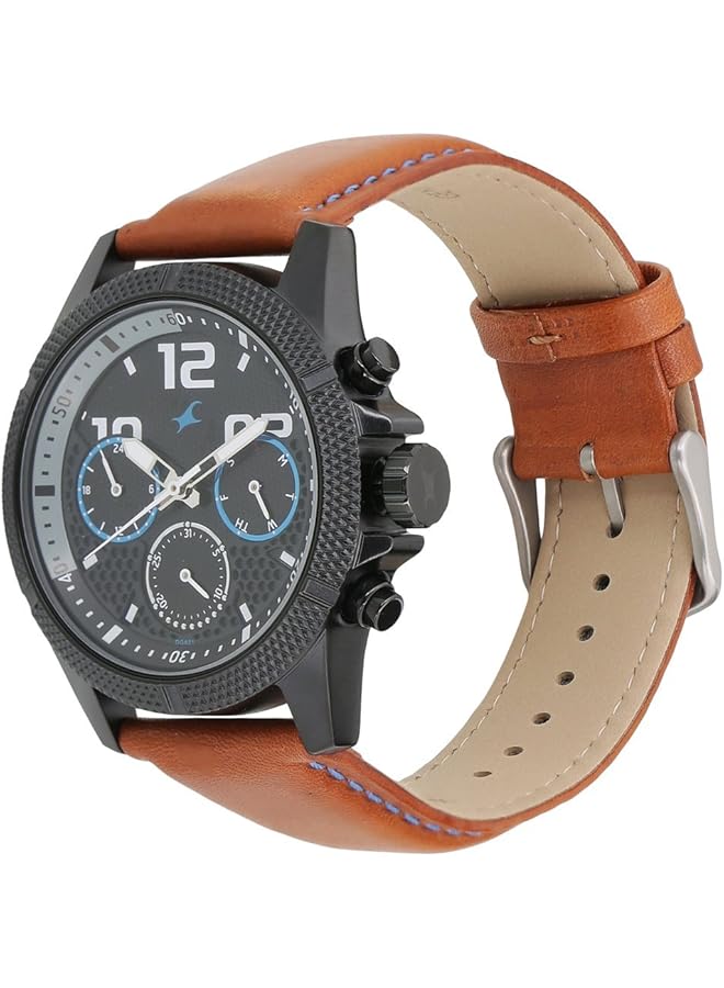 فاستراك ساعة لوب هولز متعددة الوظائف بمينا أسود للرجال - Image 2