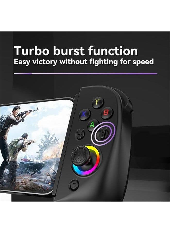 HOOKOR - Wireless Game Controller with Turbo and 6-axis Gyro for Android iOS PS3 PS4 Switch PC, Bluetooth-Compatible with RGB Light. - Image 1