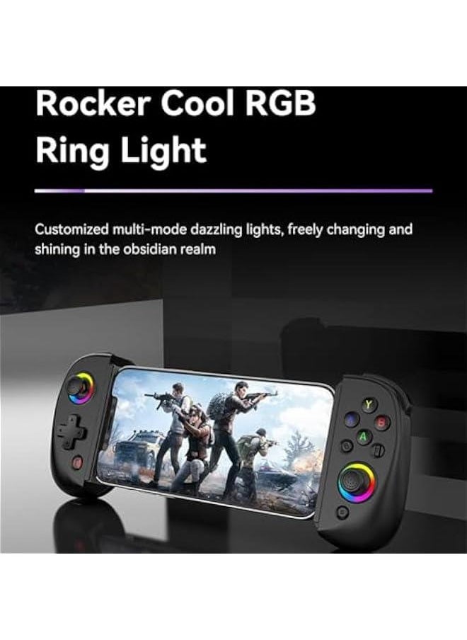 HOOKOR - Wireless Game Controller with Turbo and 6-axis Gyro for Android iOS PS3 PS4 Switch PC, Bluetooth-Compatible with RGB Light. - Image 1
