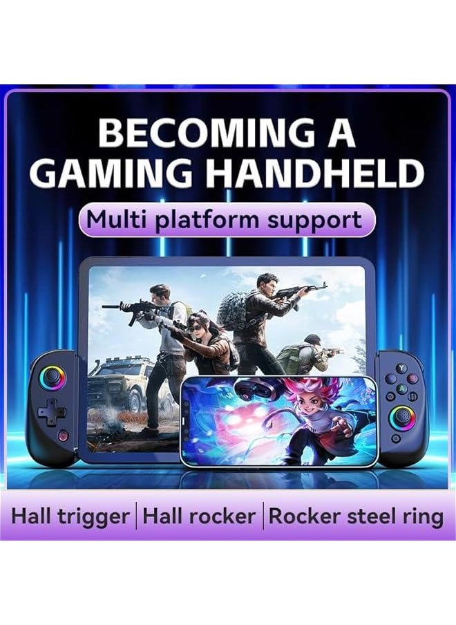 HOOKOR - Wireless Game Controller with Turbo and 6-axis Gyro for Android iOS PS3 PS4 Switch PC, Bluetooth-Compatible with RGB Light. - Image 1
