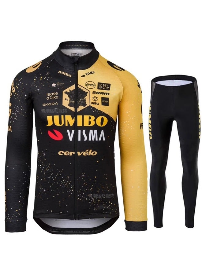 Hot New Jumbo Bicycle Long-sleeved Overalls Riding Suit Set Children's Speed Skating Suit