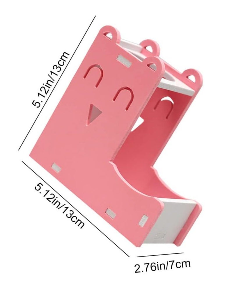 Generic - 2 in 1 Hamster Water Bottle Stand With Bottle Automatic Water Drinker Base Small Pet Hanging Water Dispenser Holder Small Pet Food Container Base for Hamster Gerbil Mouse (Pink) - Image 1