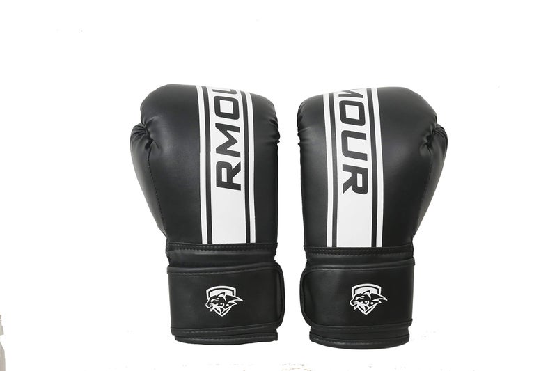 IWIN Our Black Boxing Gloves for Training & Muay Thai | Maya Hide Leather Gloves for Sparring, Kickboxing, Fighting, Punch Bags with Red Hand Wraps(Boxing Tape), Black Red, 10 oz - Image 2