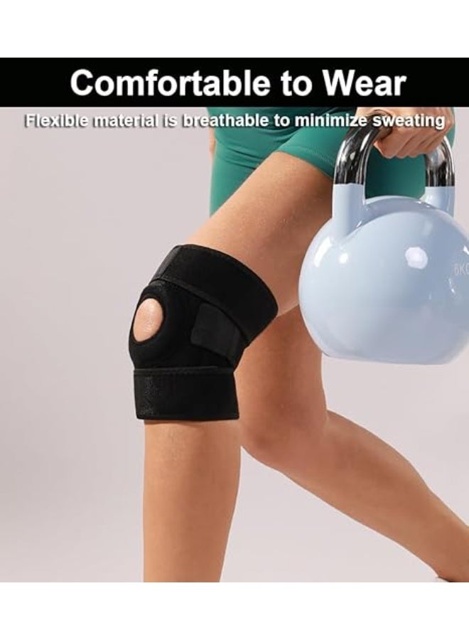 Knee Brace with Side Stabilizers (Pair) - Adjustable Compression Support for ACL, MCL, Arthritis & Joint Pain Relief - Durable Patellar Tendon Support Strap - Practical for Daily Use - Image 2