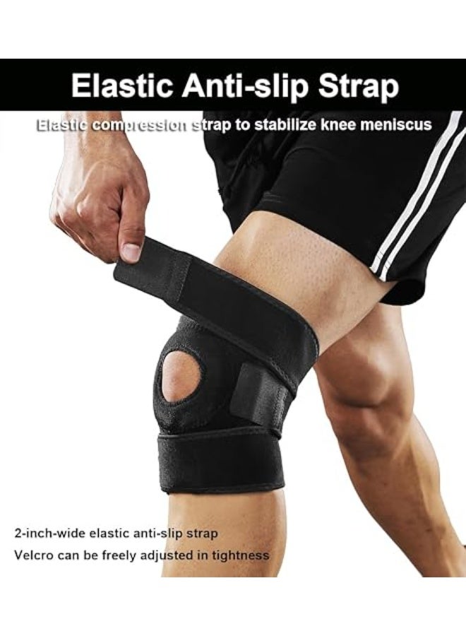 Knee Brace with Side Stabilizers (Pair) - Adjustable Compression Support for ACL, MCL, Arthritis & Joint Pain Relief - Durable Patellar Tendon Support Strap - Practical for Daily Use - Image 4