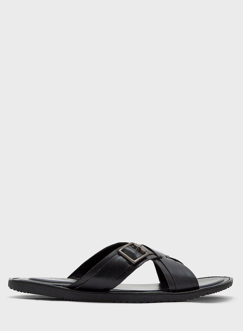 Sivvi x D'Atelier Cross Strap Arabic Sandals - Image 1