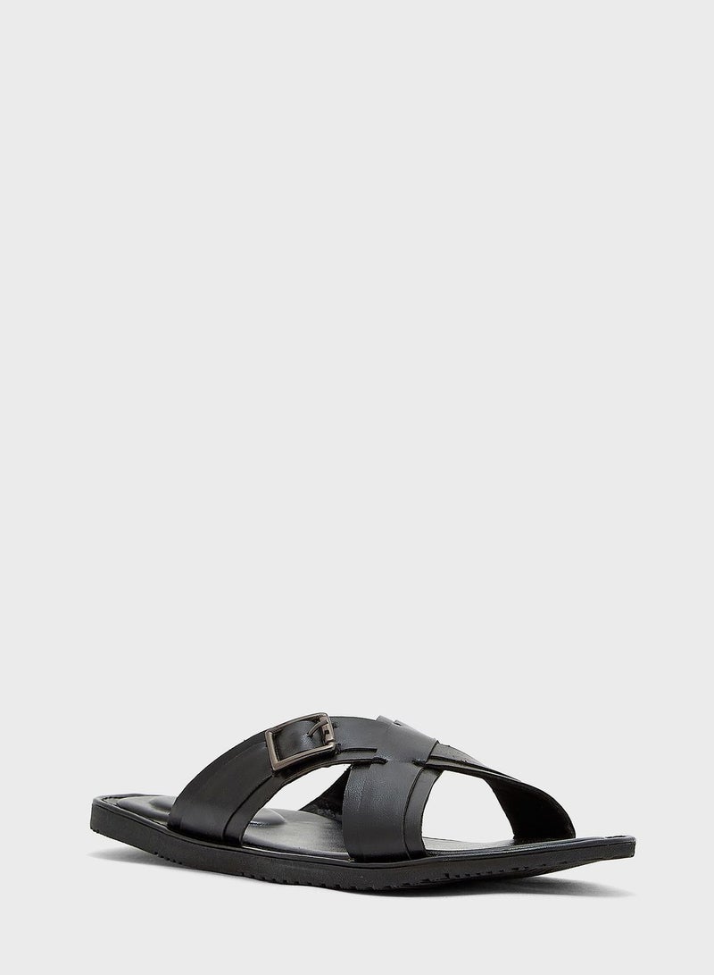 Sivvi x D'Atelier Cross Strap Arabic Sandals - Image 2