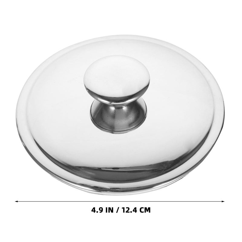Stainless Steel 12.4cm Lid For Kitchen Oil Pot Seasoning Jar - Image 3