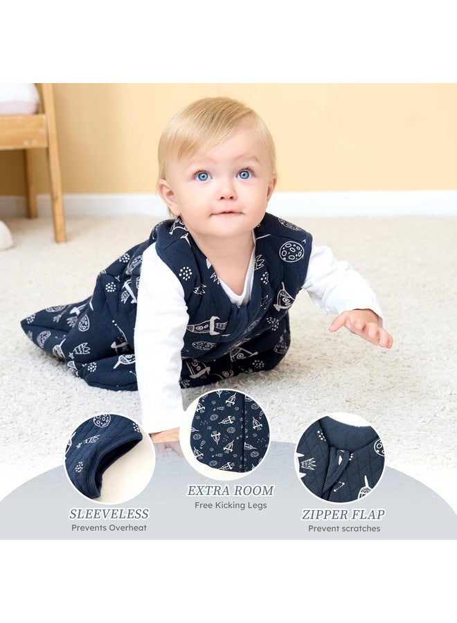 لوكسي كيس نوم Looxii Baby القابل للارتداء من عمر 18 إلى 24 شهرًا، مصنوع من القطن المبطن 2.5 TOG، مع سحاب ثنائي الاتجاه، دافئ لفصل الشتاء - Image 4