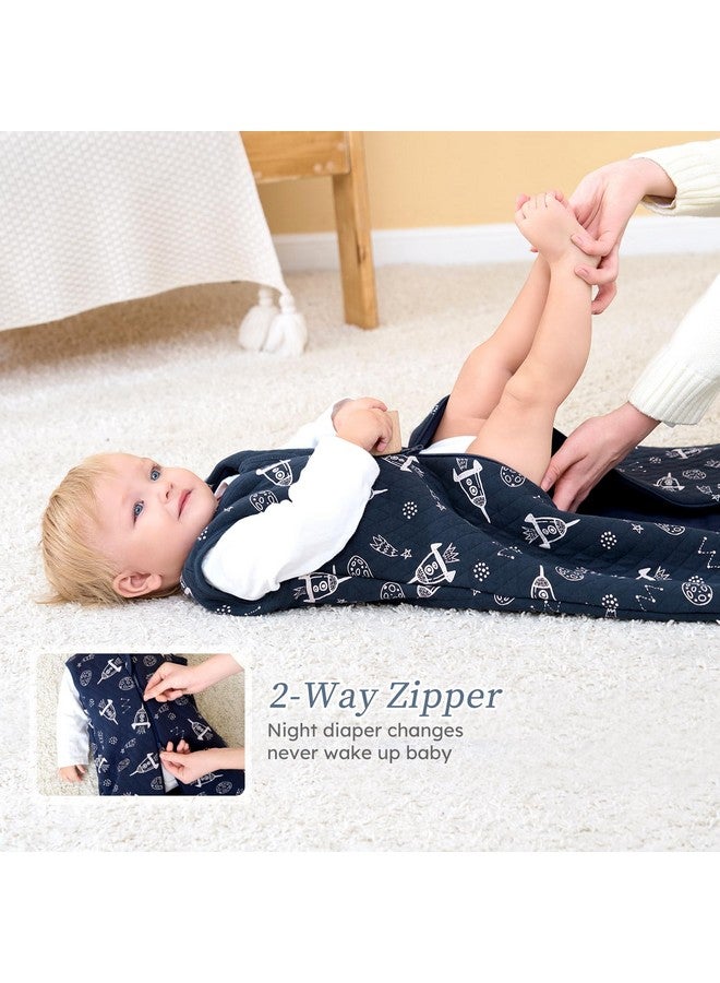 لوكسي كيس نوم Looxii Baby القابل للارتداء من عمر 18 إلى 24 شهرًا، مصنوع من القطن المبطن 2.5 TOG، مع سحاب ثنائي الاتجاه، دافئ لفصل الشتاء - Image 2