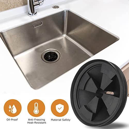 Ullnosoo Garbage Disposal Splash Guard, 2 Pack Upgraded EPDM Rubber Drain Insert for InSinkErator Evolution Series 3 3/8" QCB-AM Sink Baffle Drain Cover Removable Quiet Collar EPDM Strainer Insert Parts - Image 2