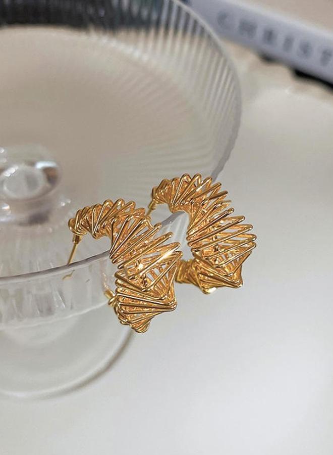 Take Two Textured Hoop Earrings - Image 2