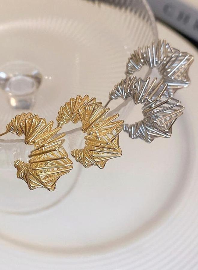 Take Two Textured Hoop Earrings - Image 4