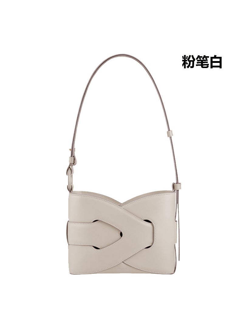 Generic Polene Nodde Braided Vintage Twist Shoulder Bucket Bag Chalk white※ready stock※ 