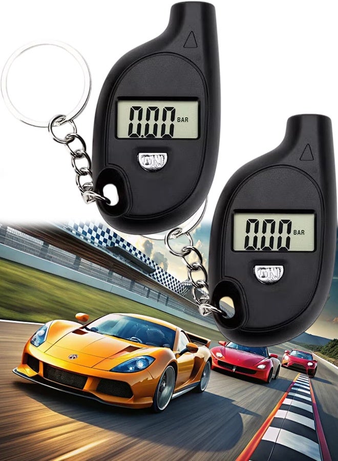 Digital Tire Pressure Gauge 5-150PSI, Mini Digital LCD Tire Gauge for Tire Pressure, Tyre Air Pressure Gauge Tester with Keychain, PSI, Kpa, Bar, Kg/cm² - Image 1