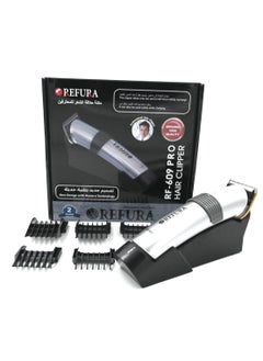 REFURA Rechargeable Hair Clipper Pro With 5 Comb Setting Silver RF-609  - Image 3