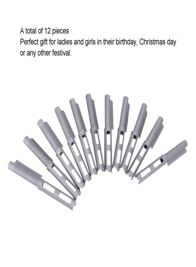 YOSOO 12pcs Hair Root Perm Rods, Hollow Hair Perm Clip, Easy Use, Prevent Stuck, Ideal Gift, Plastic And Resin Material (Gray) - Image 5