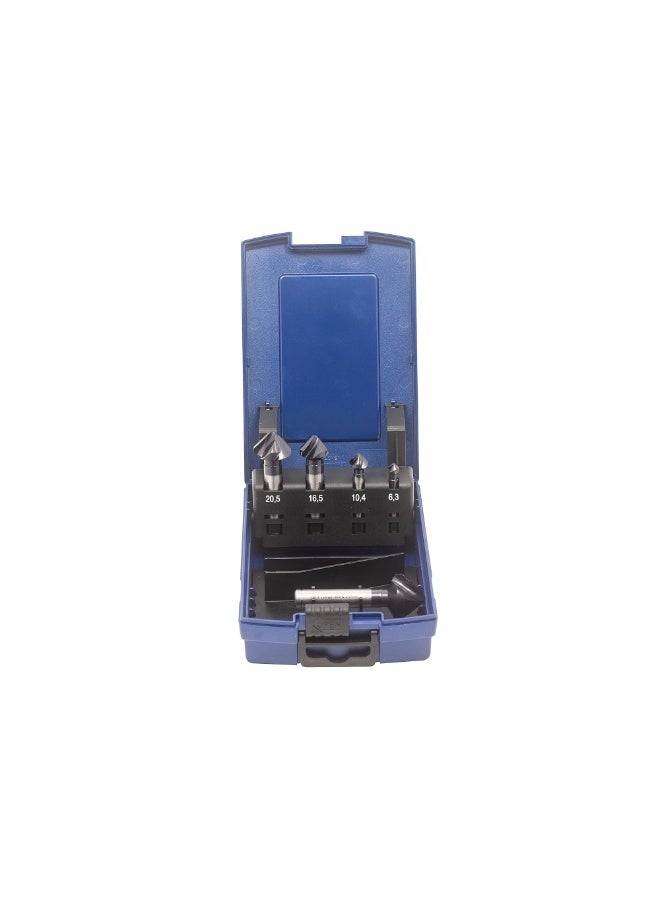 WSH-TOOLS Countersink HSS-E 90° DIN 335C Spiral Flute Uneven Pitch Set of 5 pcs TiAlN | Chatter-Free Deburring Tool Dubai UAE - Image 1