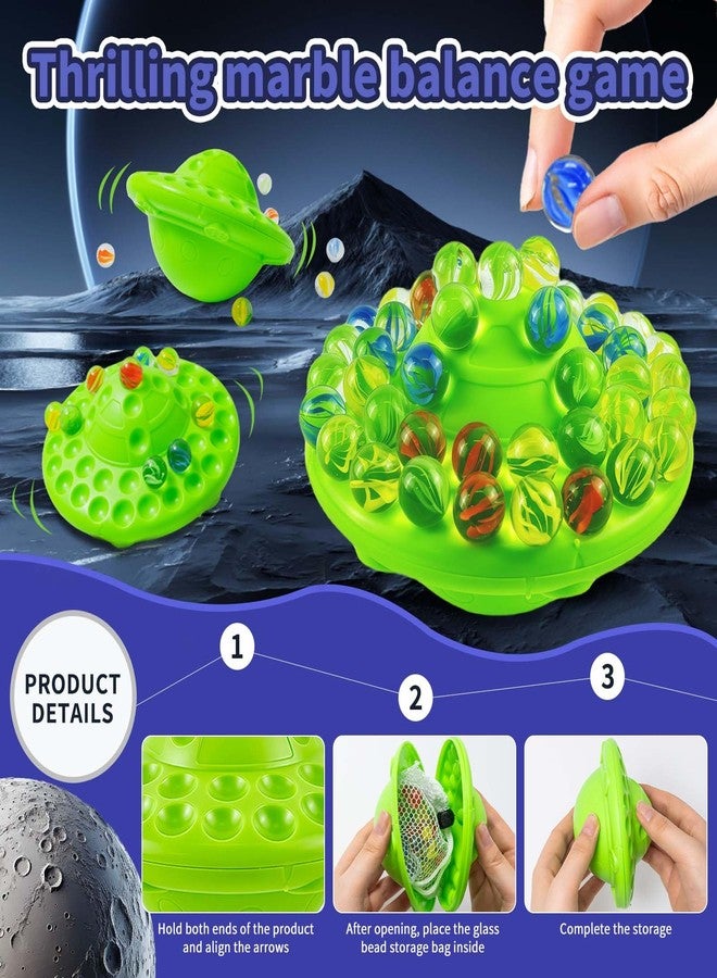 TitTees Marble Balance Board Game with 60 Glass Marbles & Storage Base - Fun Family Board Game for Kids & Adults, St. Patrick Party Game for 1-4 Players | Educational STEM Toy & Birthday for Kids Ages 8-12 - Image 5