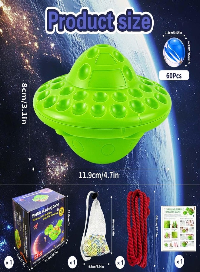 TitTees Marble Balance Board Game with 60 Glass Marbles & Storage Base - Fun Family Board Game for Kids & Adults, St. Patrick Party Game for 1-4 Players | Educational STEM Toy & Birthday for Kids Ages 8-12 - Image 2