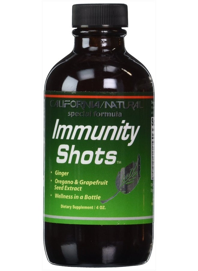 California Natural - Immunity Shots 4oz Bottle Opti-Zinc, Organic Ginger Root, Oregano Oil - Potent & Pure Immune System Booster - Immune System Support (Pack of 1) - Image 1