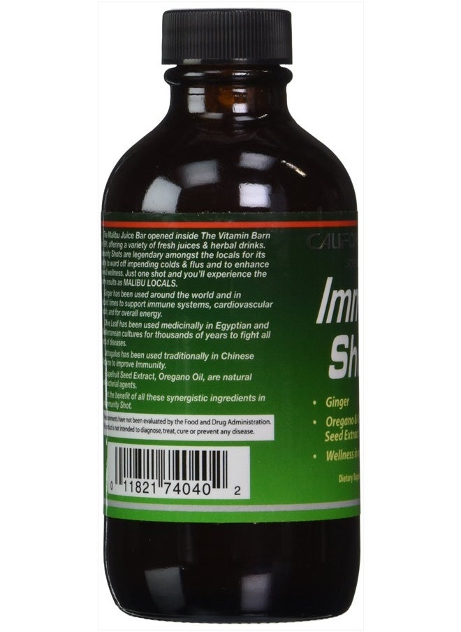 California Natural - Immunity Shots 4oz Bottle Opti-Zinc, Organic Ginger Root, Oregano Oil - Potent & Pure Immune System Booster - Immune System Support (Pack of 1) - Image 1