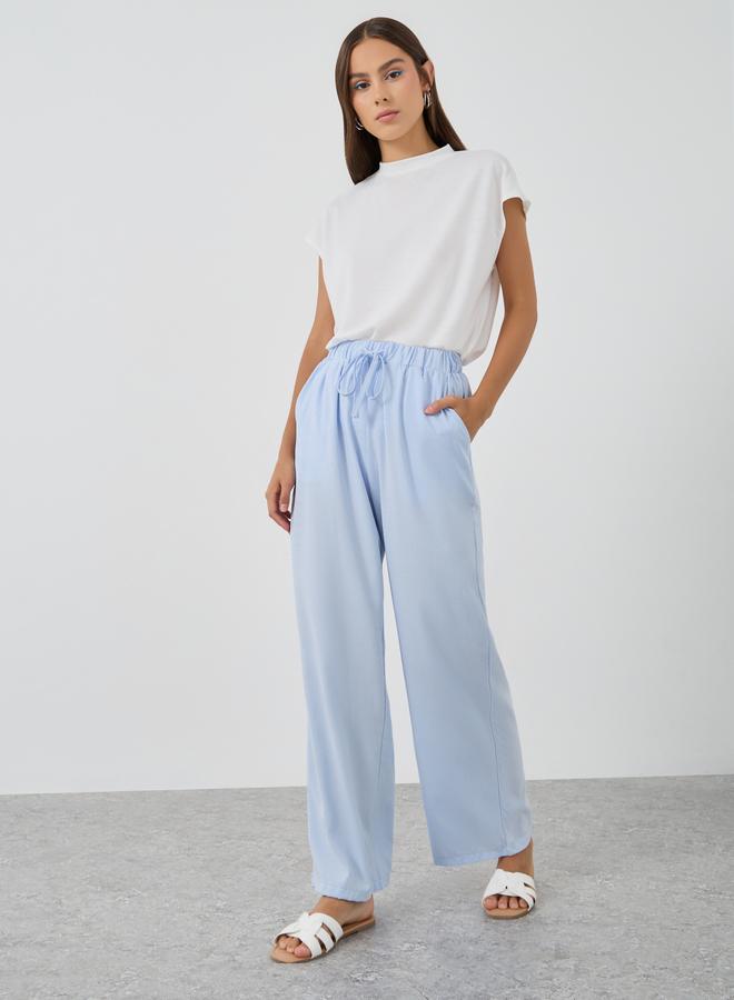 Take Two Textured Striped Relaxed Fit Pants with Drawstring - Image 4