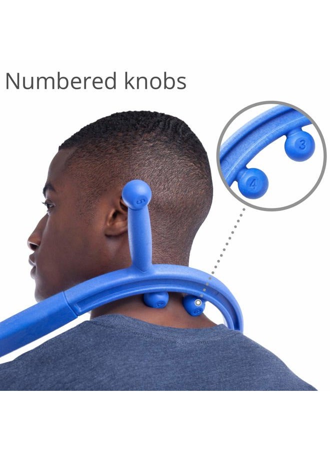 Body Back Buddy Elite Trigger Point Massage Tool, Neck and Back Massager Handheld, Manual Self Massager, Massage Cane, Muscle Knot Remover with Instructions, 2-Pack Bundle (Blue) - Image 3