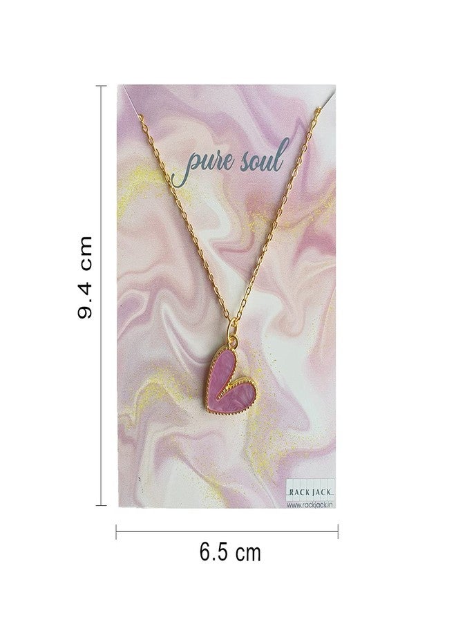 Rack Jack Y2K Charm Pendant Gold Necklace Choker Jewellery Gifts for Girls Women (Glass Heart - Purple) - Image 2