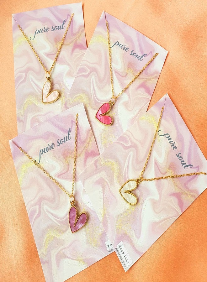 Rack Jack Y2K Charm Pendant Gold Necklace Choker Jewellery Gifts for Girls Women (Glass Heart - Purple) - Image 5