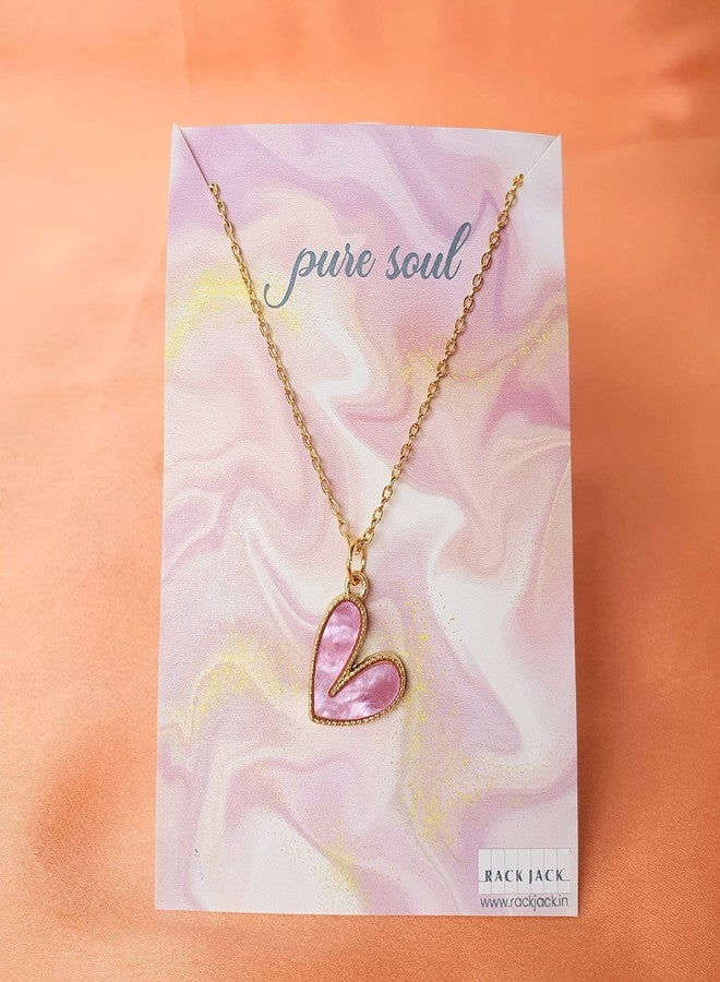 Rack Jack Y2K Charm Pendant Gold Necklace Choker Jewellery Gifts for Girls Women (Glass Heart - Purple) - Image 3