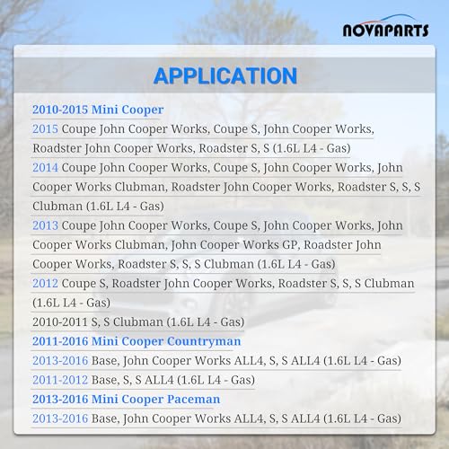 NOVAPARTS نوفابارتس 11428643745 غلاف فلتر مبرد زيت المحرك لسيارة ميني كوبر 2010-2015 ميني كوبر 2011-2016 ميني كوبر كانتريمان 2013-2016 ميني كوبر بايسمان 1.6L N18#11427583112 - Image 3