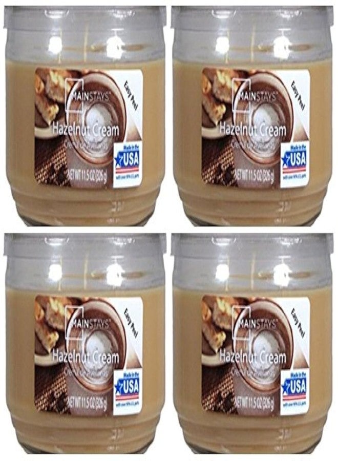 Mainstay 11.5oz Scented Candle, Hazelnut Cream 4-Pack - Image 1