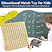 BAKAM Wooden Multiplication Board Math Game for Kids 812 Math Manipulatives Set with 100PCS Flash Cards for Kids 68 Years Old Montessori Counting Toy Preschool Learning - Image 4