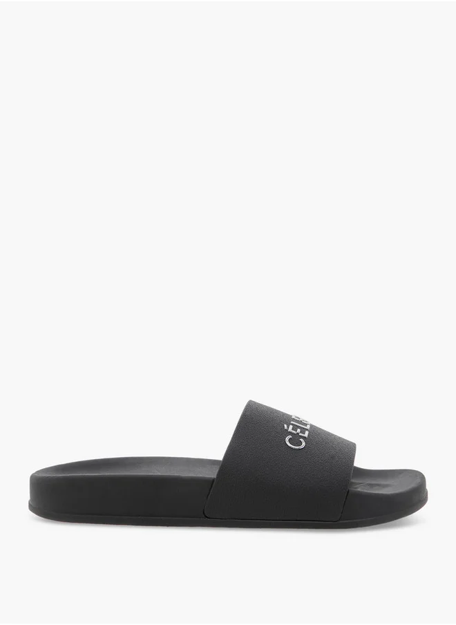 سيليست Women's Logo Detail Slip-On Slides