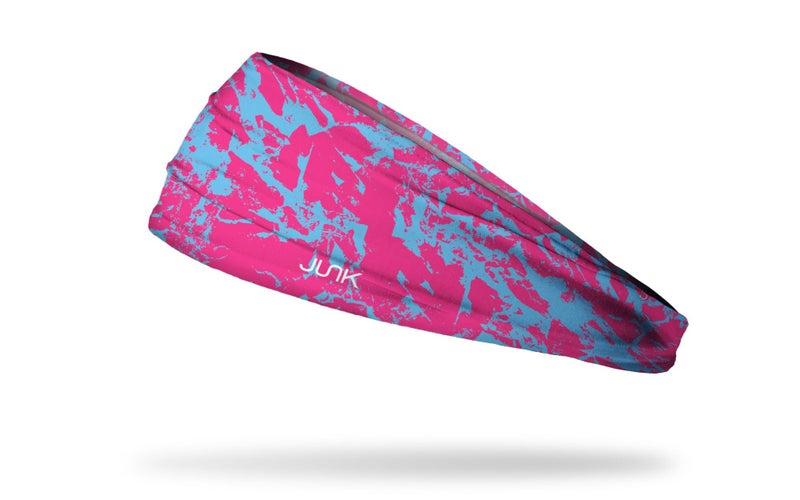 JUNK Brands Big Bang Lite Headband - Moisture-Wicking, Performance Fabric, Non-Slip, Sports Sweatband for Men & Women - One Size - Bubblegum Blue - Image 1