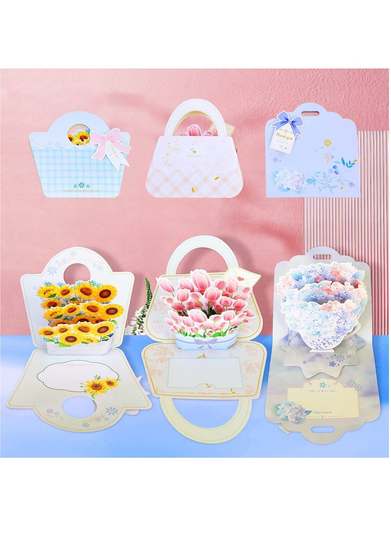 SOLARAE Pop Up Cards, Mother's Day Cards, Floral 3D Greeting Cards, Thank You Cards, Mom Cards with Envelopes, Perfect for Birthday Cards, Weddings, Anniversary, Teachers' Day Thank You Cards (3 Pieces) - Image 2