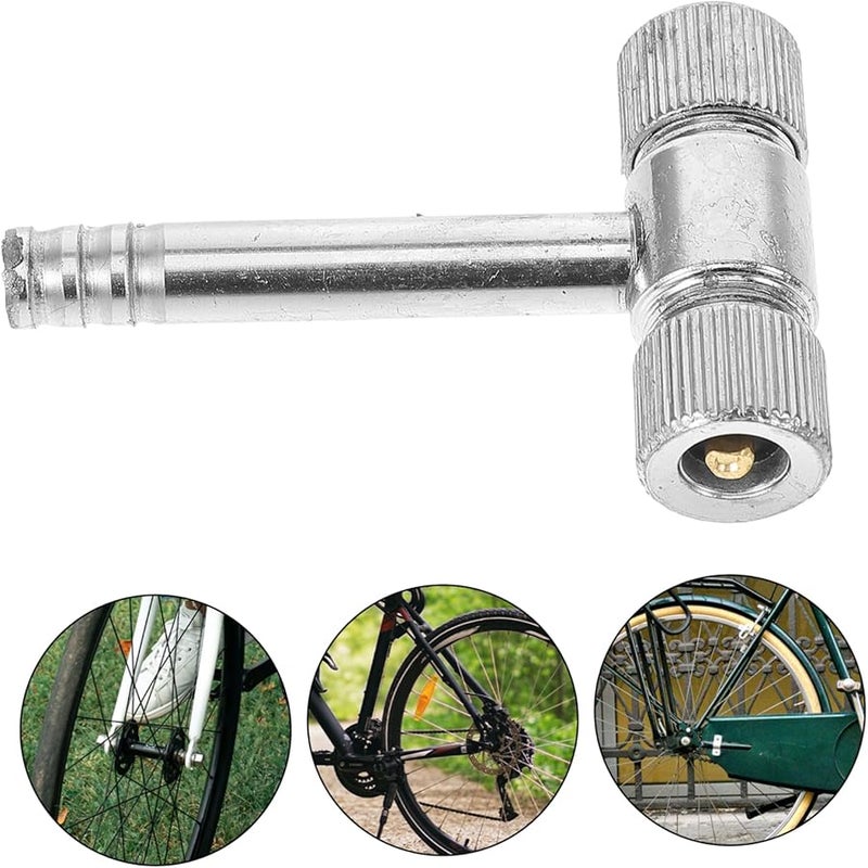 Dual Head T Type Tire Inflator Chuck Quick Connect Air Compressor Connector for Motorcycles E Bikes - Image 3