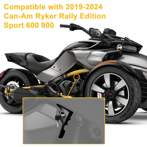 BESTAOO Handbrake Locking Parking Brake Lever Compatible with 20192024 CanAm Ryker Rally Edition Sport 600 900 Security Lock with Keys - Image 3