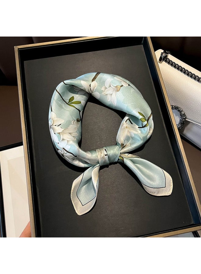 Beige Silk Scarf Small Square Scarf Women's All-match 100 Mulberry Silk Hair Band Small Silk Scarf Fashionable Small Scarf With Shirt