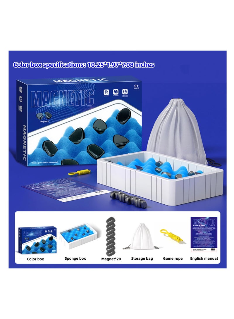 SOLARAE Magnetic Chess Game, Magnet Board Rock Game, Multiplayer Table Top Strategy Magnet Game Pieces Portable Puzzle Magnetic Battle Chess, for Kids Aged 9+ and Adults Fun Family Party Games - Image 2