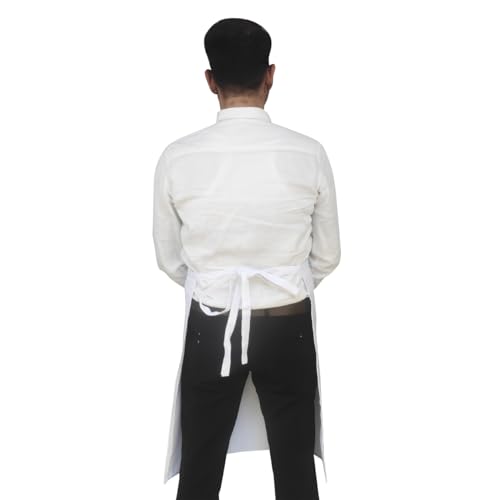 Switchon Polyester Waist Multipurpose Free Size unisex Apron - Proudly Made in India (White_Plain) - Image 2